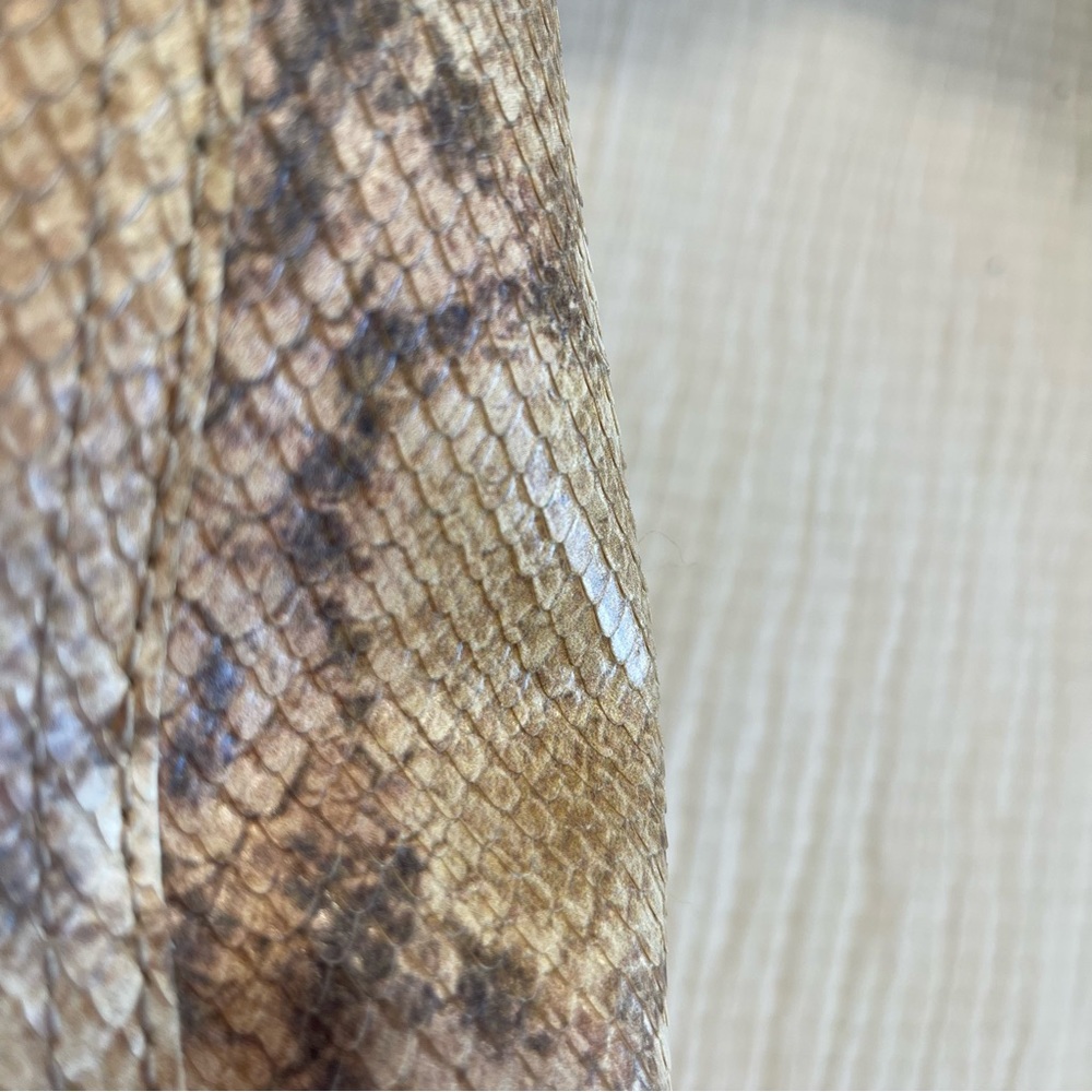 Madewell Snakeskin Zip Top Transport Tote Purse - Picture 4 of 9